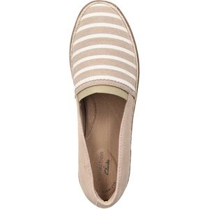 Clarks Juliet Monte Beige Loafer Espadrilles Women Size 6 Suede Summer Comfort